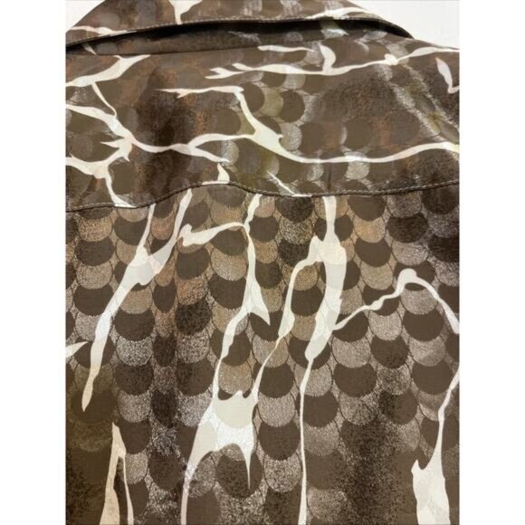 Da Rue Of California Womens XL Vintage Jacket Satin Feel Brown Shimmer - Picture 9 of 9